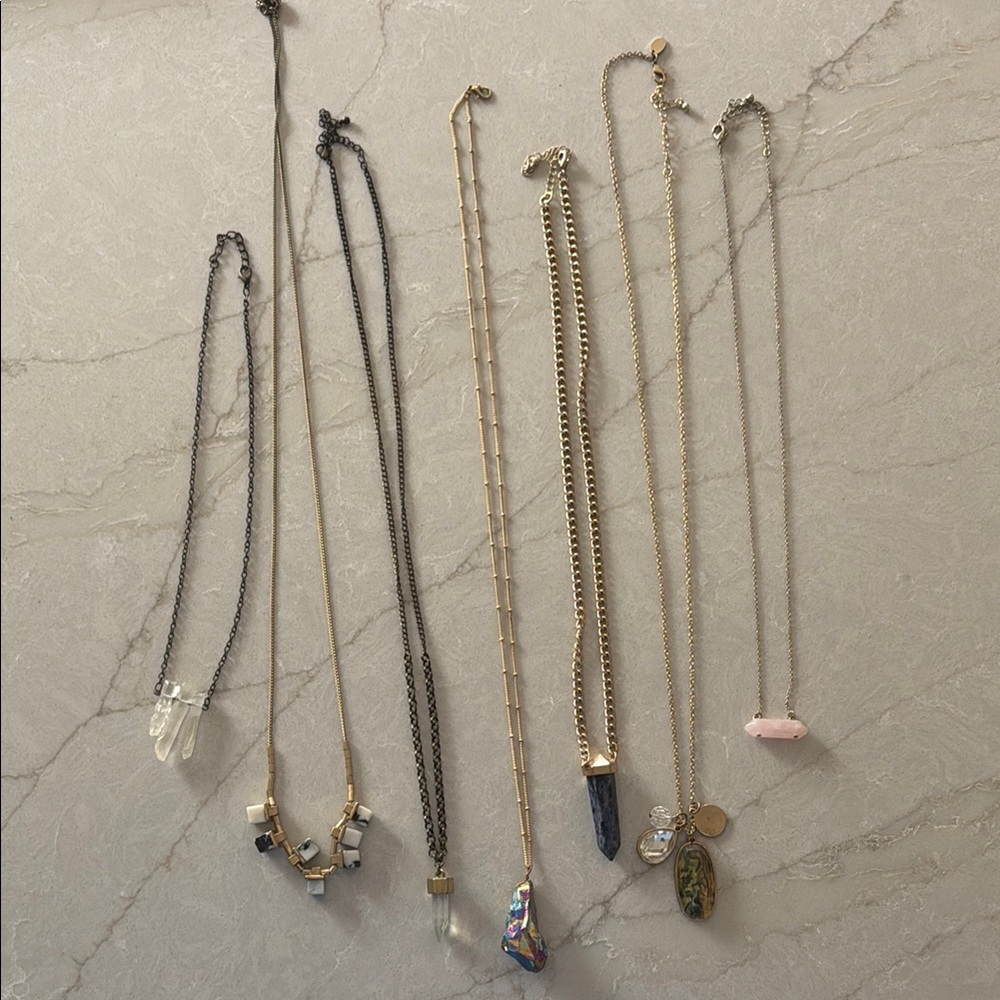 crystal and stone necklaces